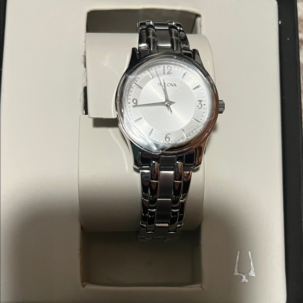 Bulova Stainless Steel Timepiece. New with tags .  May need a new battery